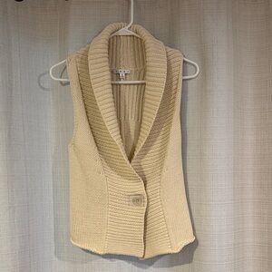 CAbi Cream V-Neck Sweater Vest
